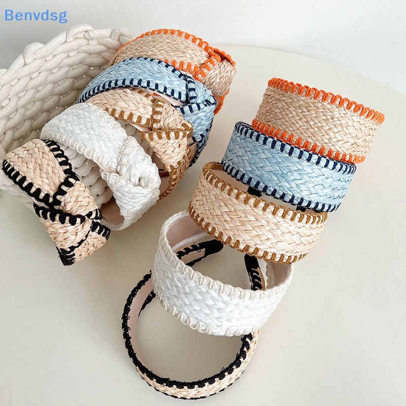 Băng Đô Rơm Đan Phong Cách Bohemian Thanh Lịch Dành Cho Nữ