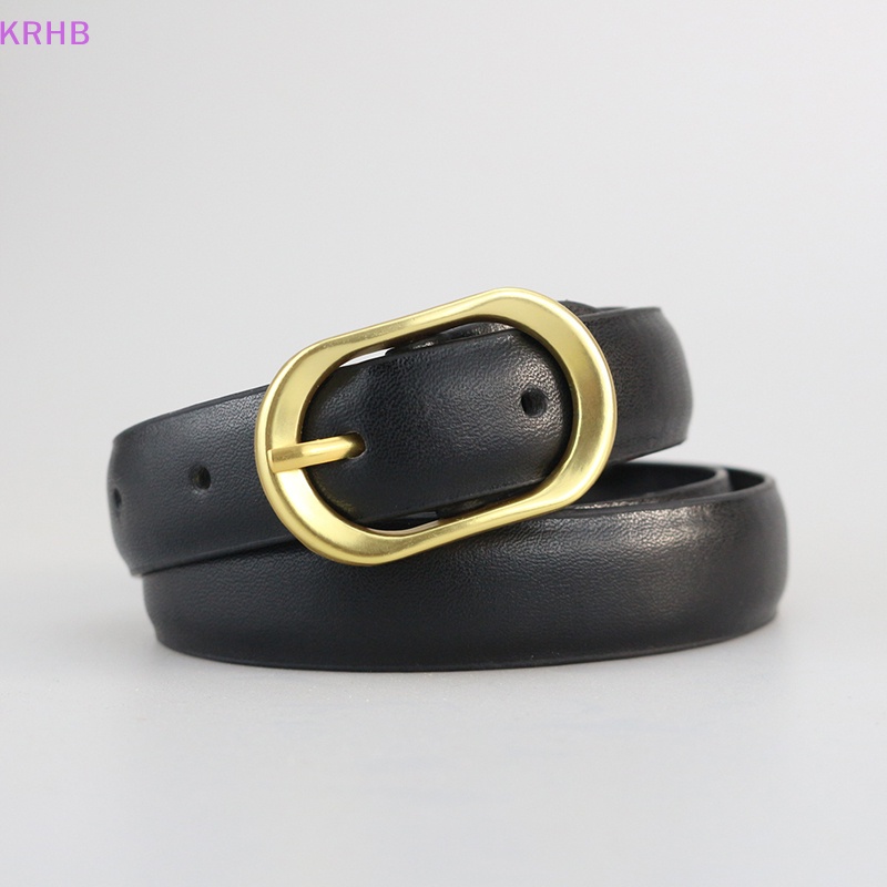 Thắt Lưng Da Khóa Kim Loại Phong Cách Vintage Thời Trang Cho Nữ Mới