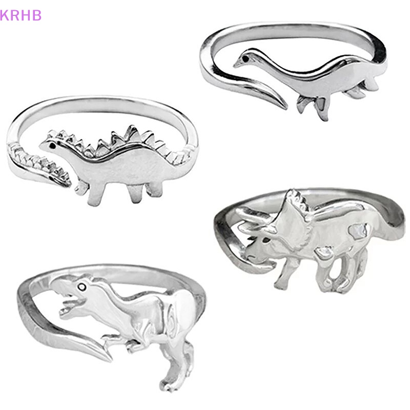 Nhẫn Hợp Kim Hình Khủng Long Phong Cách Cổ Điển Cho Nam Và Nữ Mới