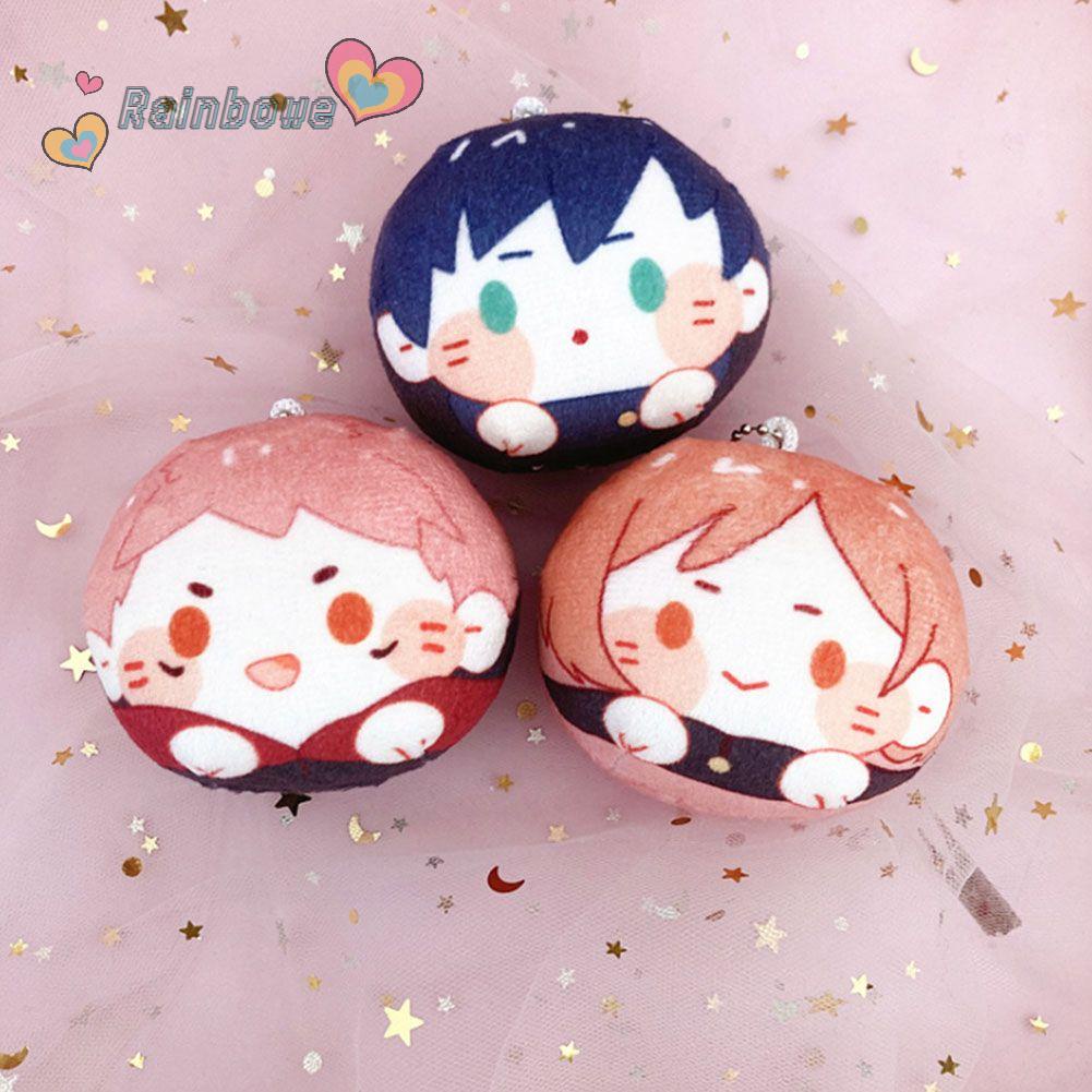 Móc Khóa Hình Đồ chơi nhồi bông Màu Cầu Vồng Dễ Thương