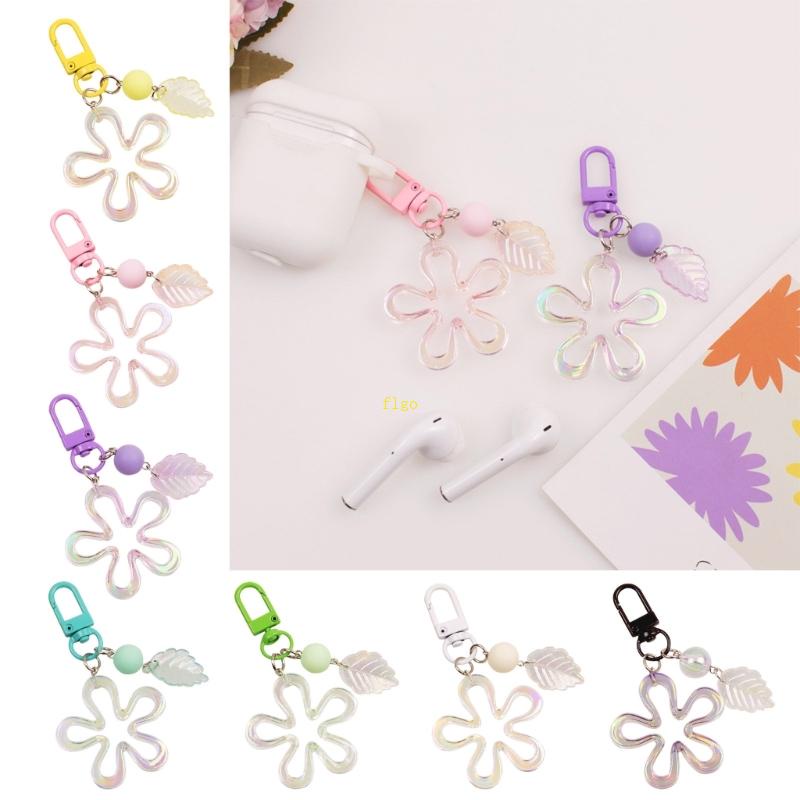 Móc Chìa Khóa Bằng Acrylic Hình Chiếc Lá Nhiều Màu Độc Đáo