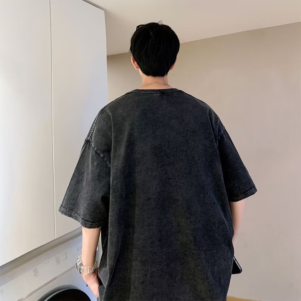 Áo Thun Tay Ngắn Dáng Rộng Phong Cách Đường Phố Mỹ Thời Trang Mùa Hè Cho Nam Giới 5