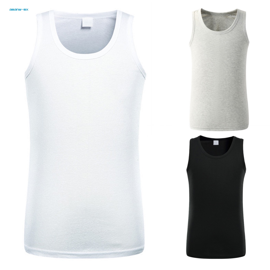 Áo Ba Lỗ Tập Gym / Chạy Bộ Vải Cotton Ôm Dáng Co Giãn Nhanh Khô Chống Ẩm Cho Nam