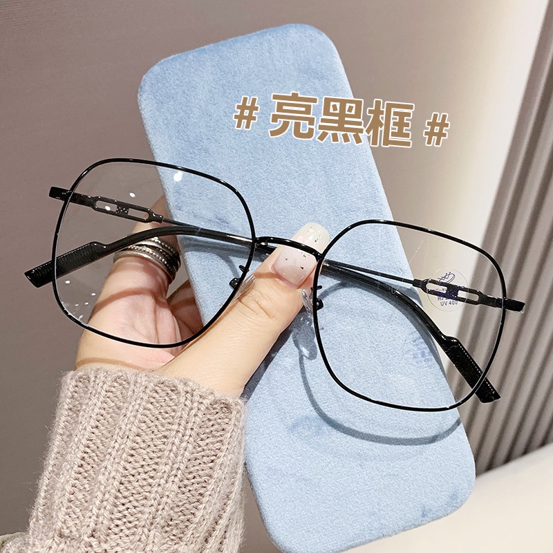 Mắt Kính Gọng Vuông Kim Loại Siêu Nhẹ Thời Trang Cho Nam Nữ