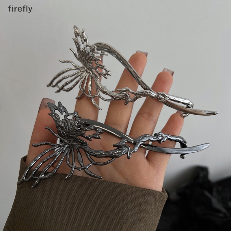 [firefly] Kẹp Tóc Dạng Xoắn Ốc Hình Bướm Bằng Hợp Kim Thanh Lịch Cho Nữ