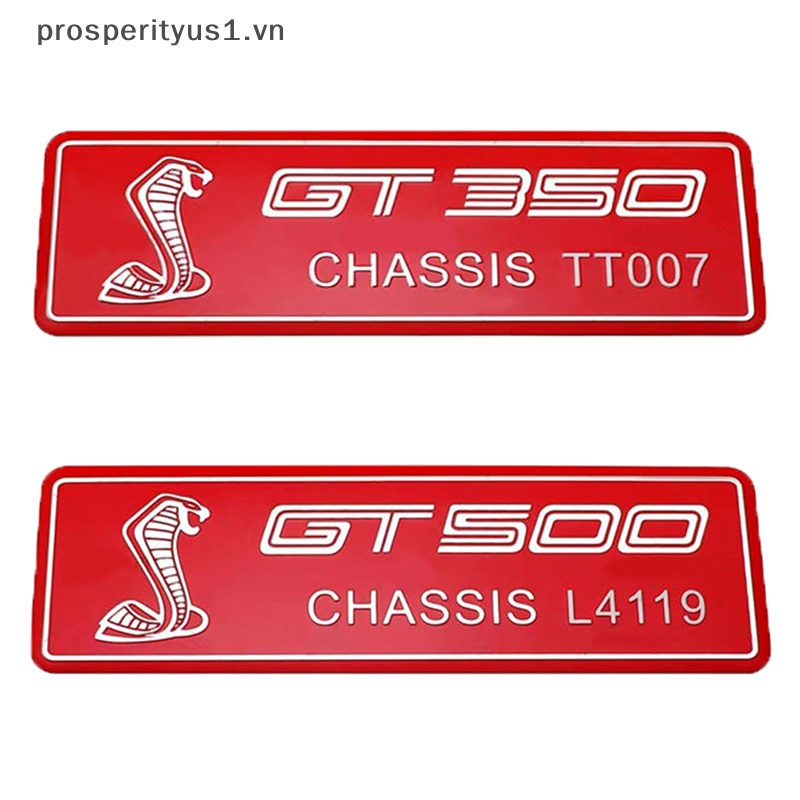 Miếng Dán Logo Bằng Nhôm Trang Trí Thân Xe Hơi Ford Mustang GT350 GT500 Refitg GT5.0 Coote 1