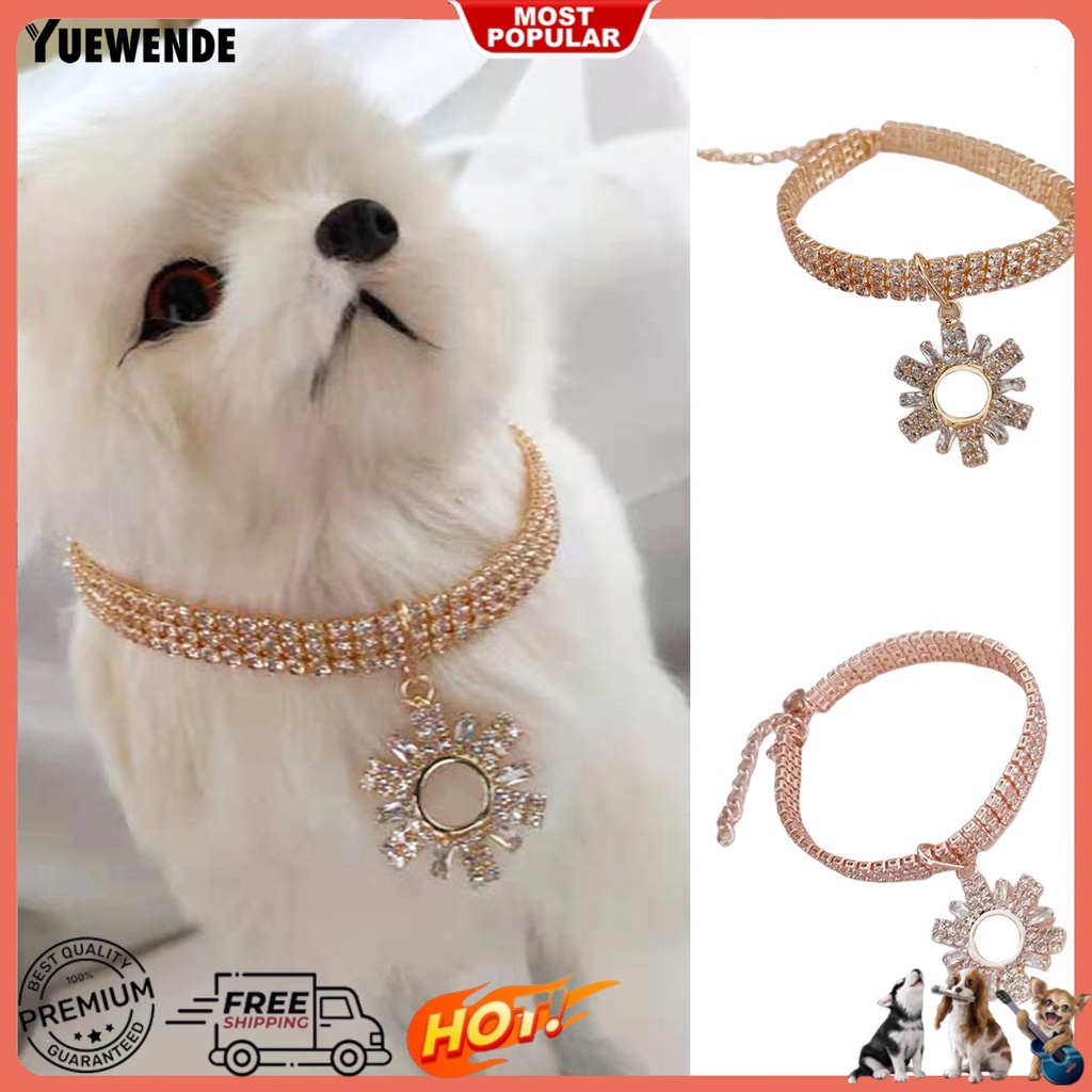 Vòng Cổ Đính Đá Sáng Bóng Thanh Lịch Cho Thú Cưng YQ.E