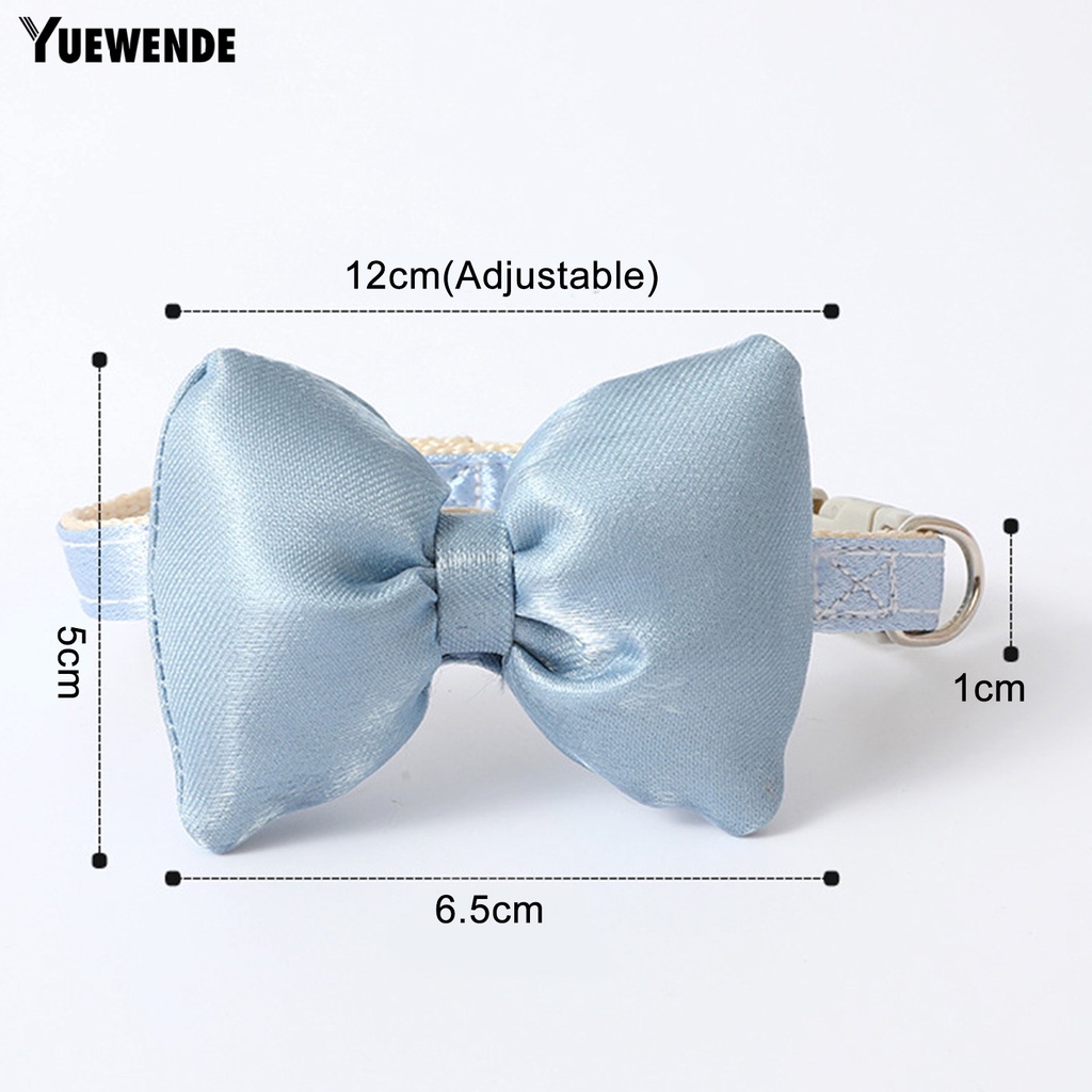 Vòng Cổ Đính Nơ Bằng Lụa Siêu Mềm Chống Mài Mòn Có Thể Điều Chỉnh Dùng Chụp Ảnh Cho Thú Cưng