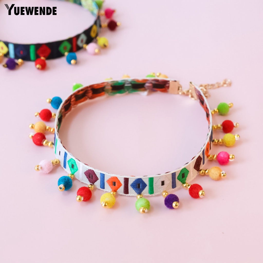 Vòng Cổ Gắn Quả Bông Tua Rua Nhiều Màu Sắc Cho Thú Cưng