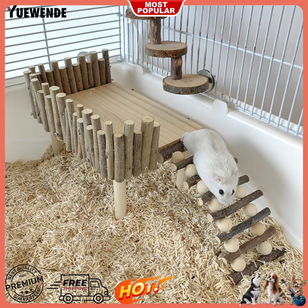 Yq.e Giá Đỡ Chuột Hamster Bằng Chất Liệu Tự Nhiên Màu Trơn Độ Ổn Định Cao Chống Mài Mòn