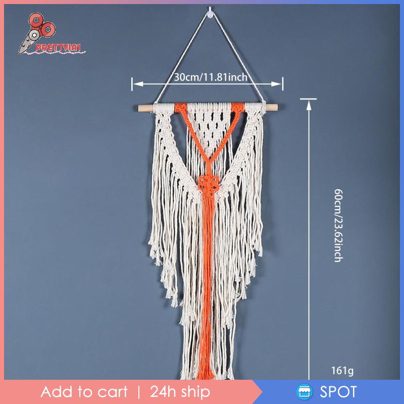 Thảm Dệt Macrame Prettyia1 Treo Tường Trang Trí Phòng Ngủ / Nhà Ở