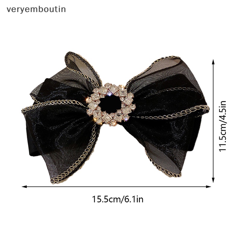 Kẹp Tóc Hình Nơ Đính Đá Organza Thời Trang Cá Tính