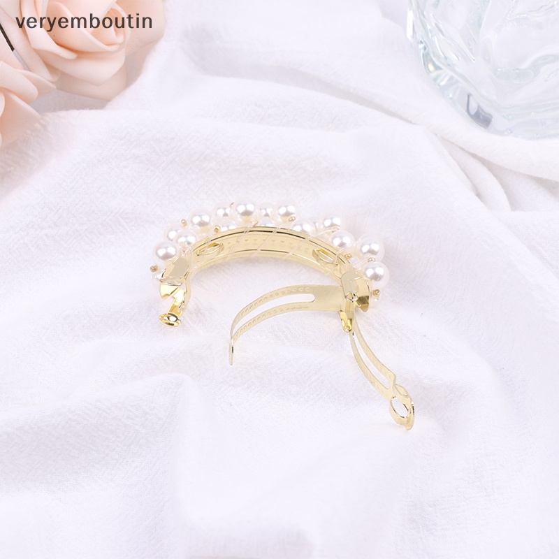 Kẹp Tóc Đuôi Ngựa Đính Ngọc Trai Thanh Lịch Dành Cho Nữ