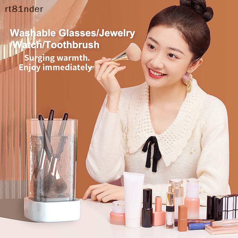 Máy Rửa Cọ Trang Điểm Tự Động Nhanh Khô Tiện Lợi