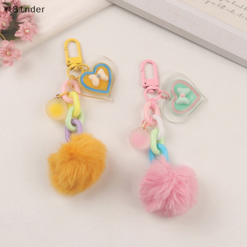 Rt Móc Khóa Banh Lông Nhiều Màu Sắc Dễ Thương