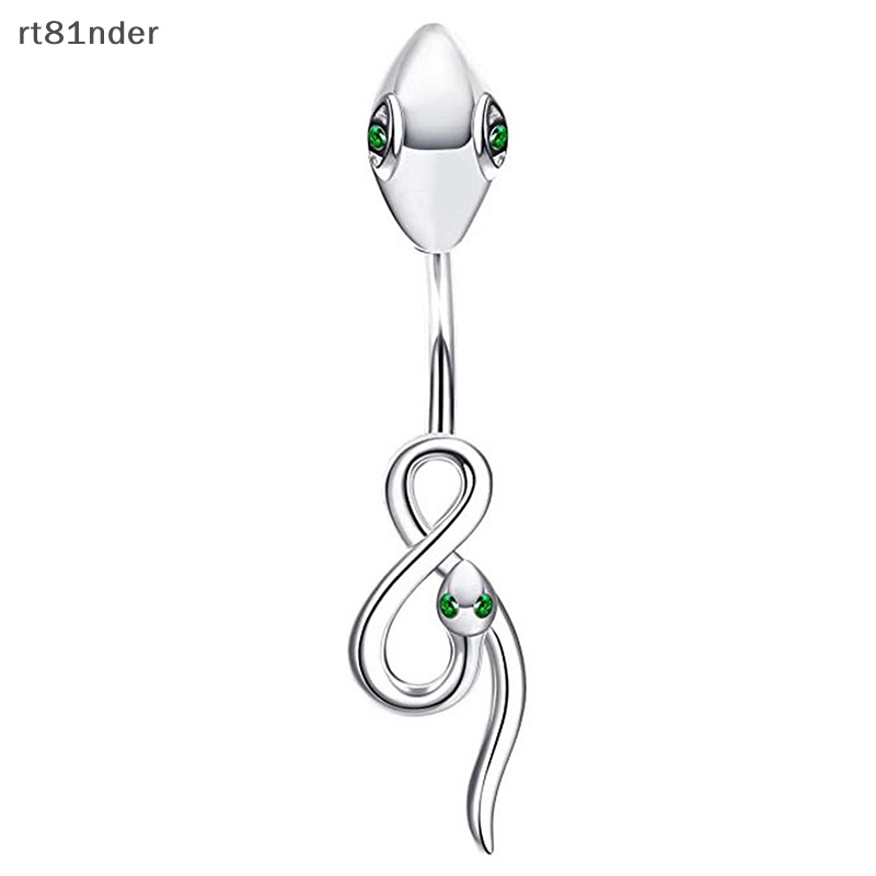 Rt Khuyên Rốn Hình Rắn Bằng Thép Không Gỉ Đính Đá Zircon Thời Trang Cho Nữ