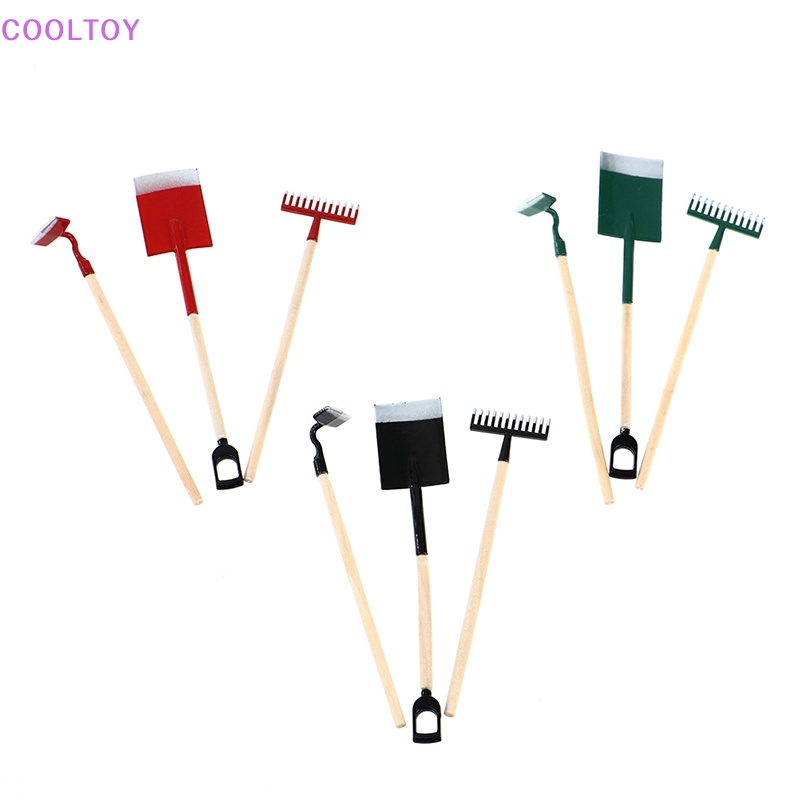 Set 3 Dụng Cụ Làm Vườn Mini Tỉ Lệ 1: 12 Trang Trí Nhà Búp Bê