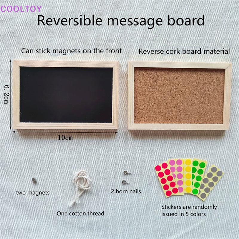 Cooltoy 1 Set Bảng Ghi Chú Hai Mặt Mini 1: 6 Trang Trí Phong Cảnh Phòng Khách Nhà Búp Bê