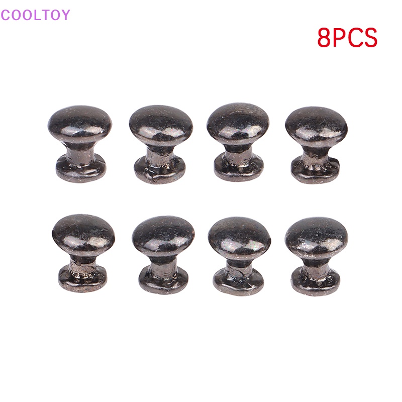 Set 8 Tay Nắm Cửa Tủ Hình Tròn Tỉ Lệ 1: 12 Trang Trí Nhà Búp Bê