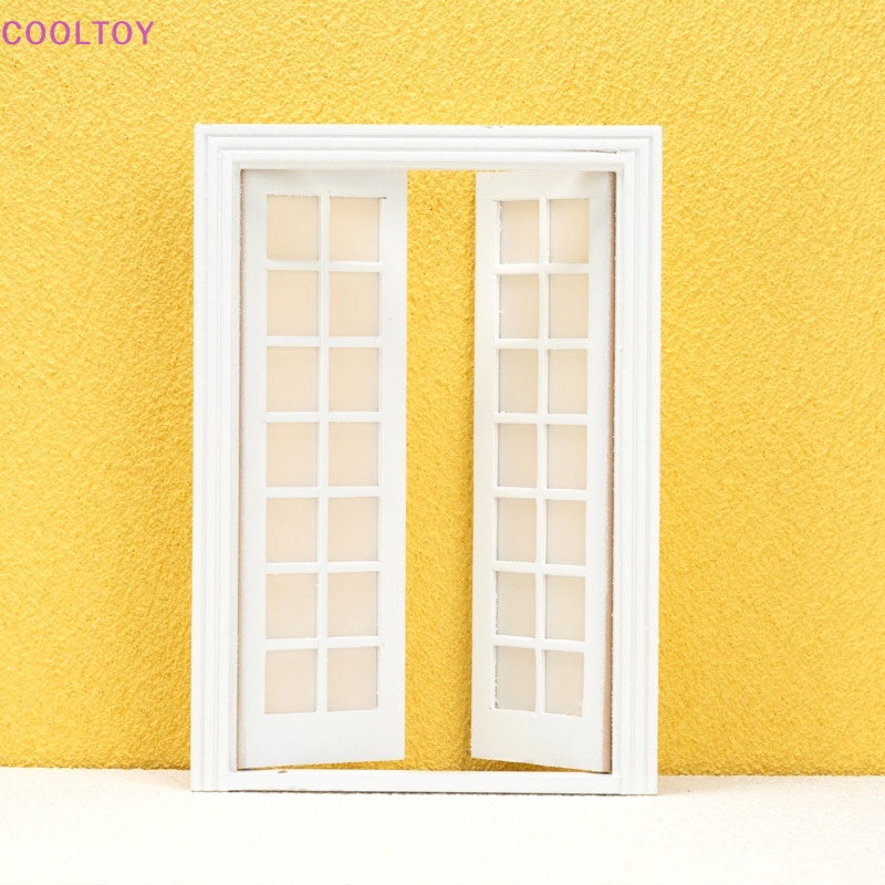Cooltoy 1 Bộ 28 Lưới Hai Cửa Màu Trắng Cỡ 1 / 12 Dùng Trang Trí Nhà Búp Bê DIY