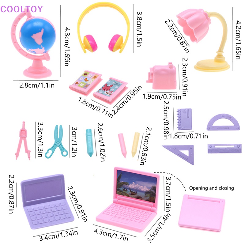 Cooltoy 1 Bộ Thước Đo Đồ Chơi 1: 12 Dùng Trang Trí Tiểu Cảnh Phòng Khách / Nhà Búp Bê