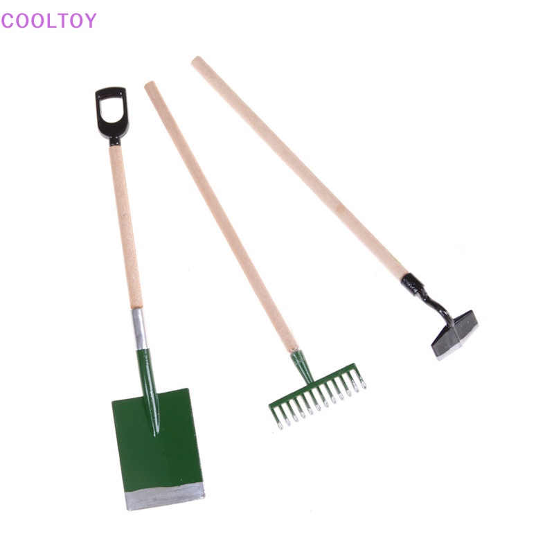 Set 3 Mô Hình Dụng Cụ Làm Vườn Mini Tỉ Lệ 1: 12 Trang Trí Nhà Búp Bê