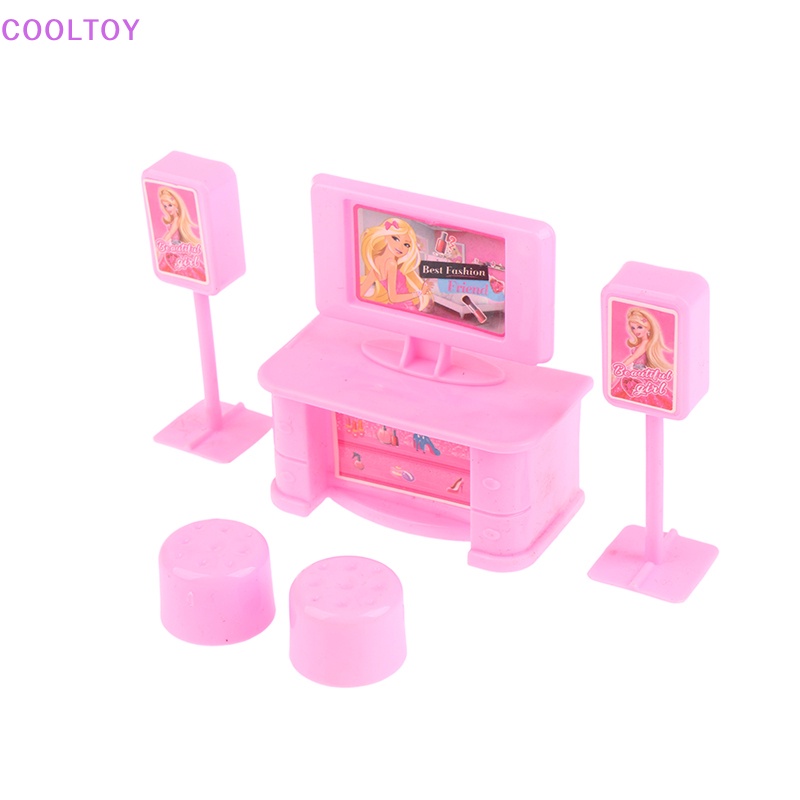 Set 5 Mô Hình TV Mini Tỉ Lệ 1: 12 Dùng Để Trang Trí Nhà Búp Bê