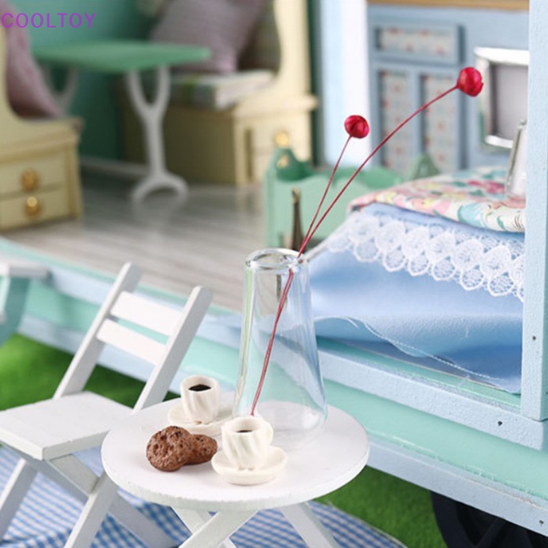 Bình Hoa Thủy Tinh Nhỏ Xinh Trang Trí Nhà Búp Bê Tỉ Lệ 1: 12