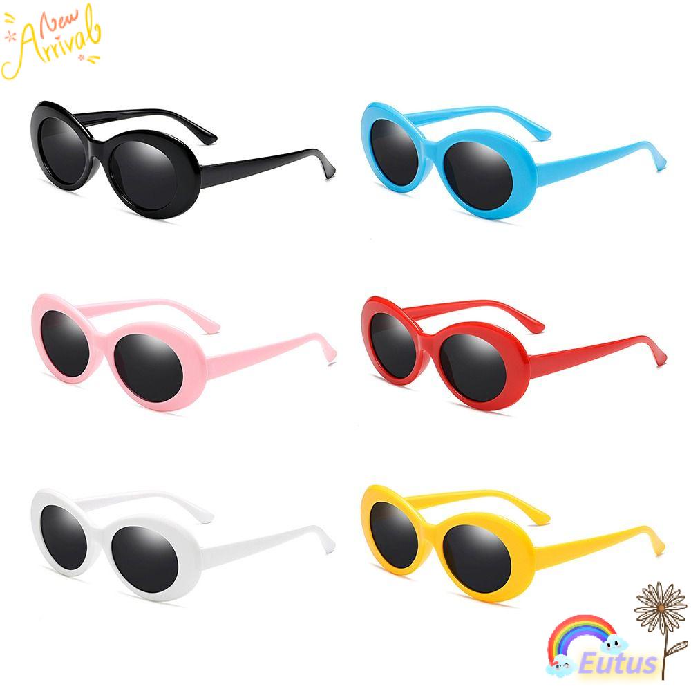 Kính Mát Gọng Oval Nhiều Màu Sắc Chống Tia UV400 Phong Cách Retro Thời Trang Unisex
