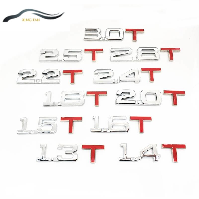 Miếng Dán logo Kim Loại 3D 1.3 1.4 1.5 1.6 1.8 2.0 2.2 2.4 2.5 2.8 3.0 T Trang Trí Đuôi Xe Hơi