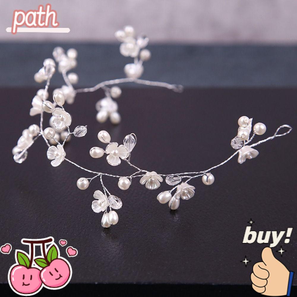 Băng Đô Cài Tóc Đính Hoa Trang Trí Dành Cho Cô Dâu