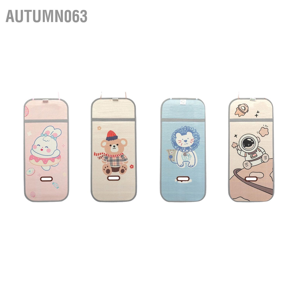 Autumn063 Xe Đẩy Cooler Pad Họa Tiết Dễ Thương Làm Mát Thảm Tre Đa Năng Thoáng Khí Miếng Lót Ghế