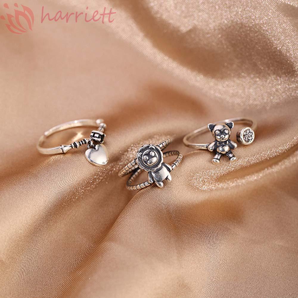 Nhẫn Hở Hình Trái Tim Phong Cách Punk Hàn Quốc Cá Tính Dành Cho Nữ