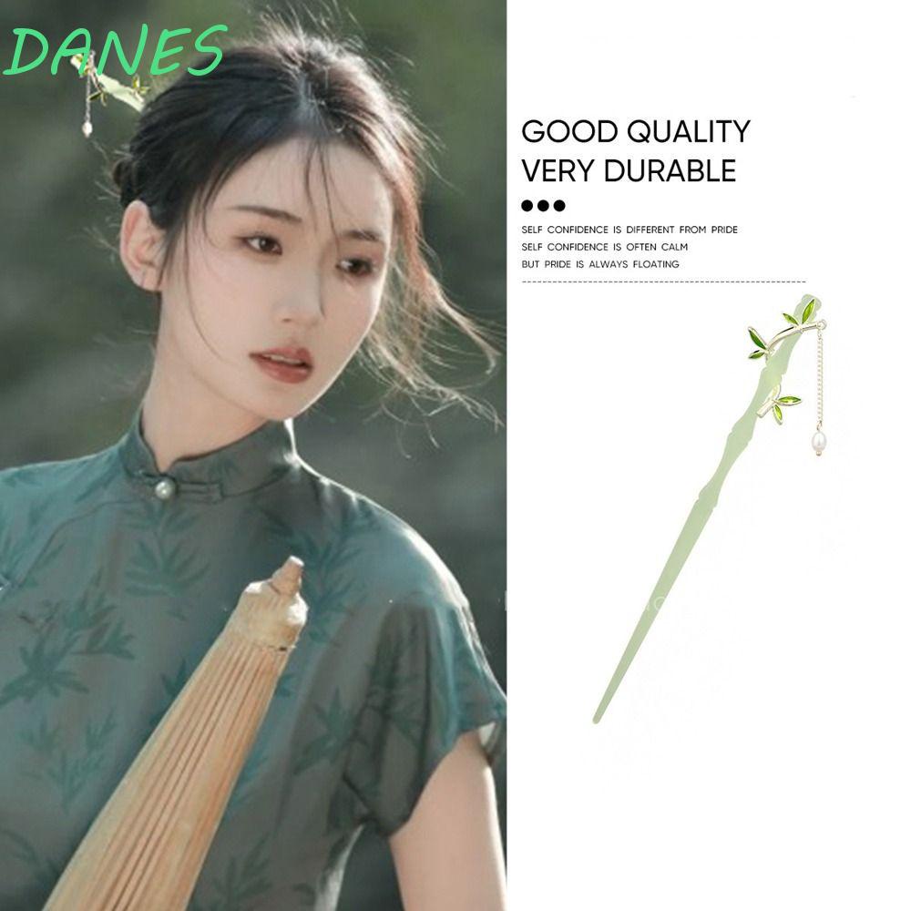 Trâm Cài Tóc Hình Lá Tua Rua Phong Cách Trung Hoa Cổ Điển Cho Hán Phục