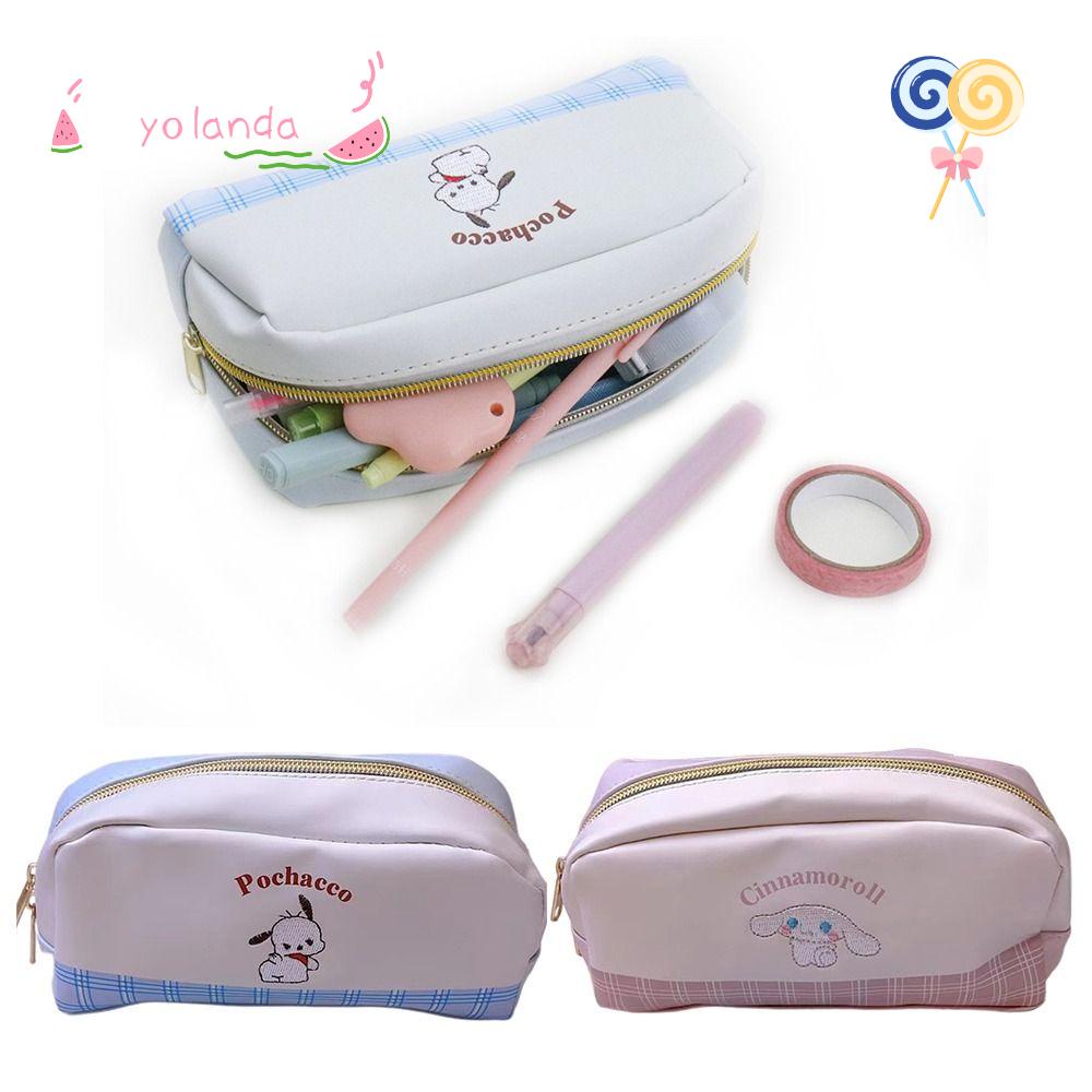 Túi Đựng Bút Da PU Thêu Hình Cún Pacha Đáng Yêu