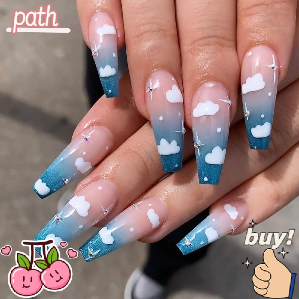 Hộp 24 Móng Tay Giả Múa Ba Lê Che Phủ Toàn Diện