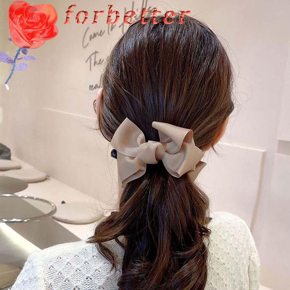 Giá Đỡ Kẹp Tóc Đuôi Ngựa Bằng Vải Thiết Kế Đơn Giản Phong Cách Hàn Quốc