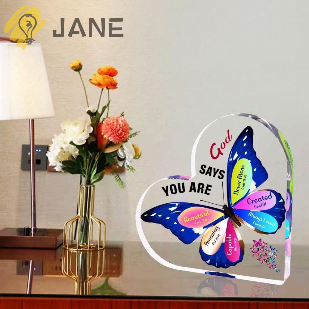 Jane Quà Tặng Trang Trí Để Bàn Bằng Acrylic Hình Bướm Truyền Cảm Hứng Cho Nữ