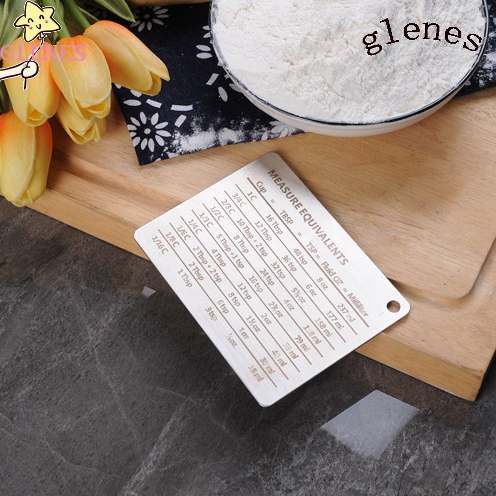 Glenes Muỗng Đo Lường Bằng Thép Không Gỉ Cao Su Bền Bỉ Tiết Kiệm Không Gian Cho Cốc