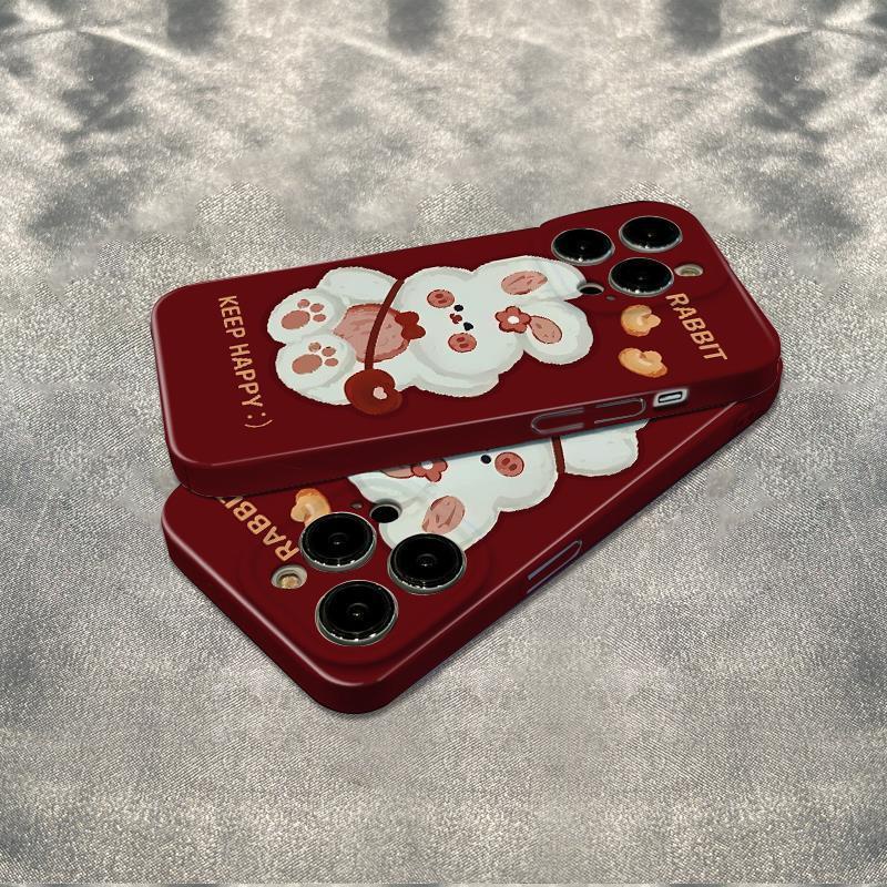 Ốp Điện Thoại Dẻo Họa Tiết Chú Thỏ Trắng Dễ Thương Chống Sốc Cho Iphone Max78iphone12 13 Style plus 1114pro 6In SUQL