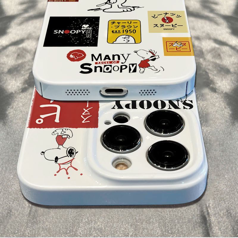 Ốp Điện Thoại Chống Sốc In Hình Chú Chó Snoopy Nền Trắng Cho Iphone 13 78 1211Inmax14Pro W5GJ