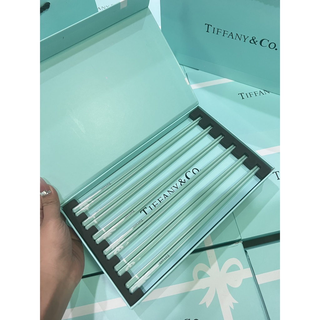[Giá hủy diệt] Set Đũa Kèm Túi TIFFANY Set 6 Đôi Đũa Sứ Cao Cấp Tiffany Chống Trượt Chống Nấm Mốc