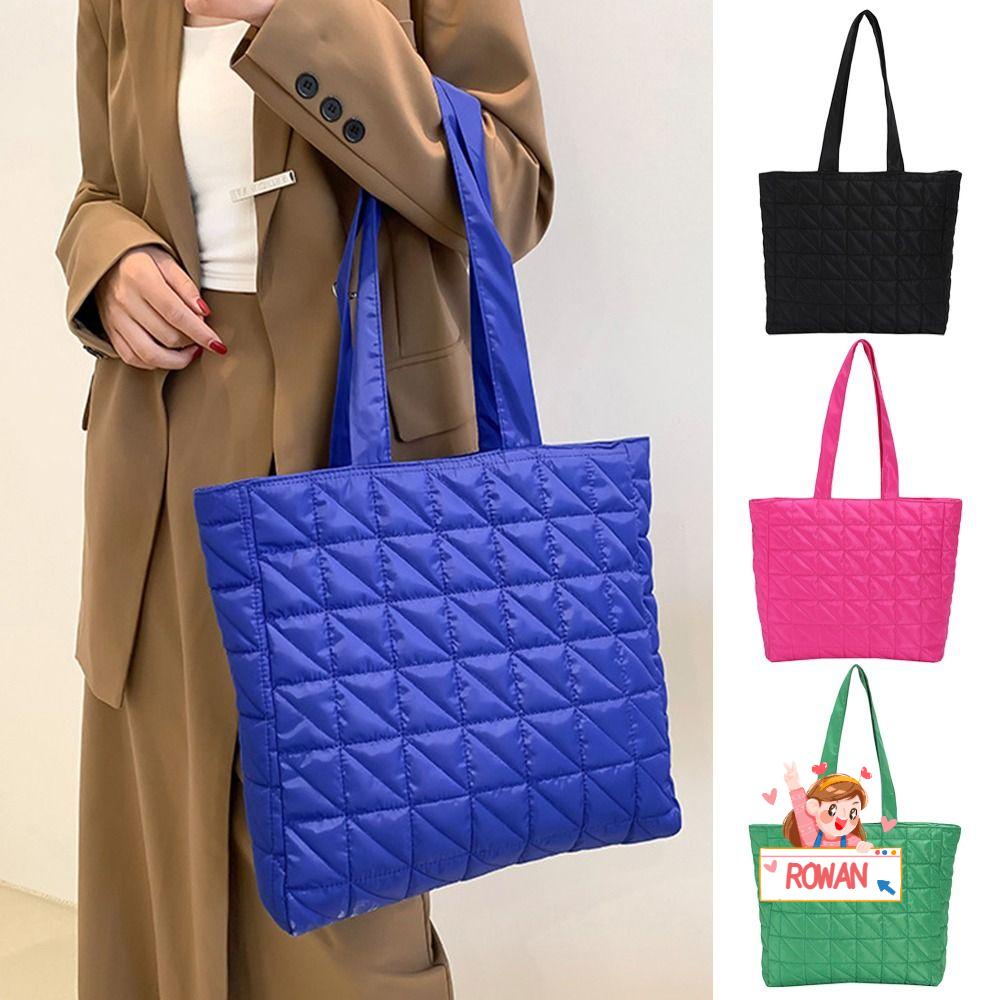 Túi Tote Đeo Vai Họa Tiết Hình Thoi Thời Trang Mùa Đông