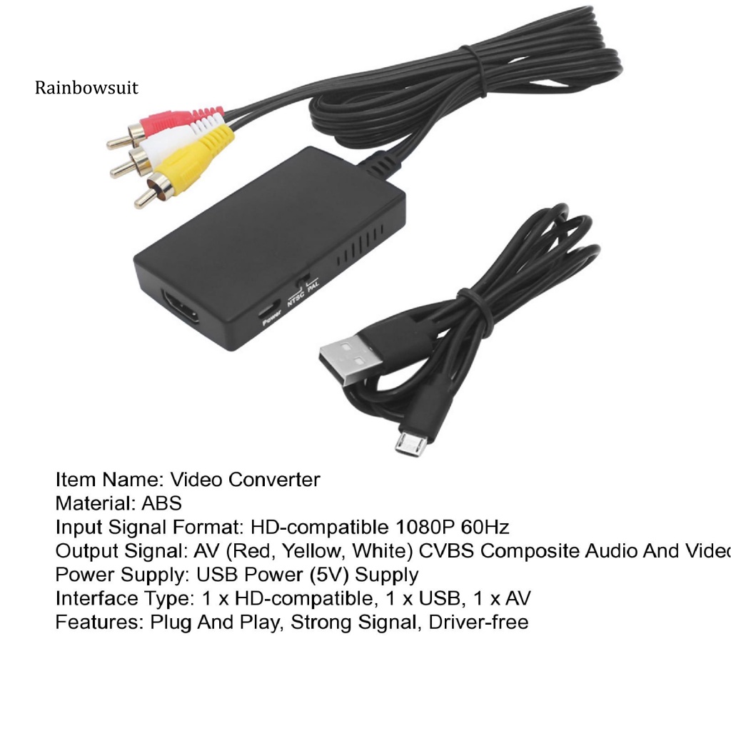 Bộ Chuyển Đổi Tín Hiệu Mạnh Mẽ 1080P Cắm Và Play-free Độ Chính Xác Cao HD-compatible Sang AV