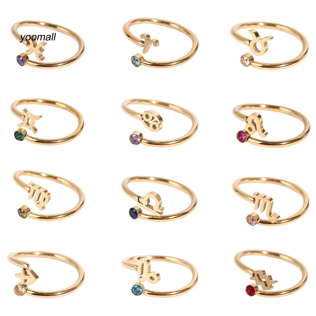 Yo / Nhẫn Đính Đá Chòm Sao Cổ Điển Thời Trang Mặc Hàng Ngày Cho Nữ