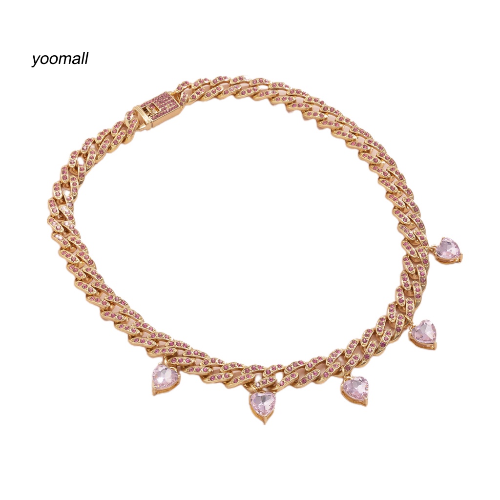 Vòng Cổ Choker Mặt Trái Tim Phong Cách Punk Cho Nữ