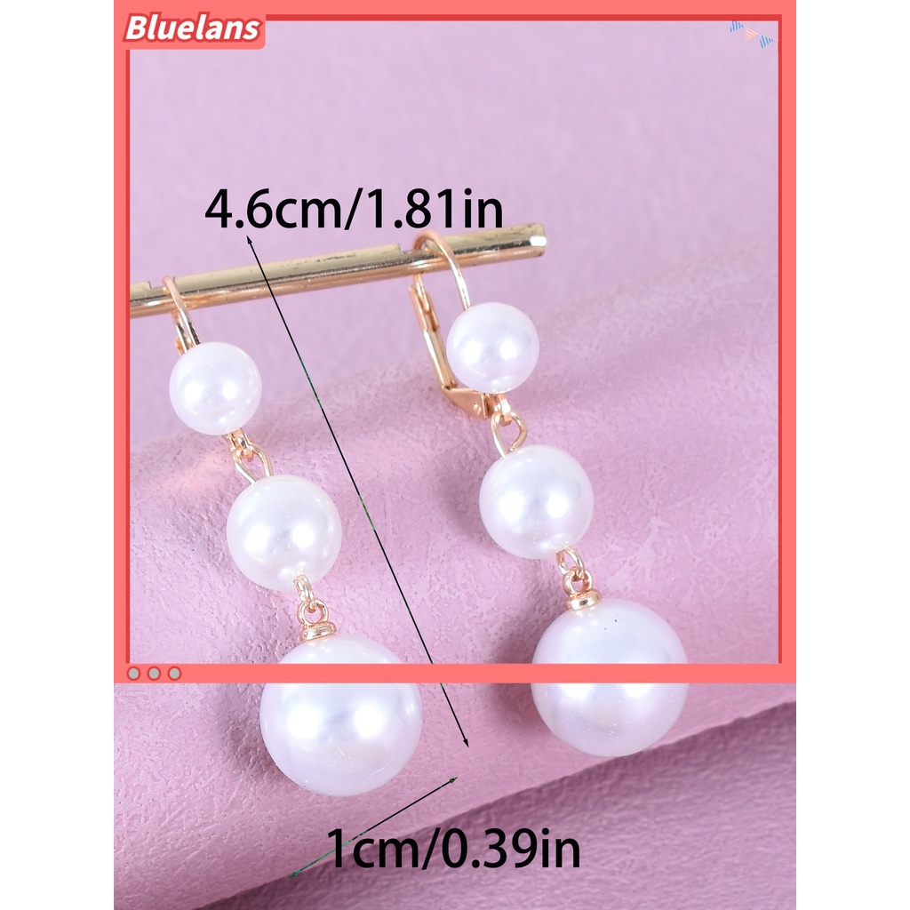 [BLS] Khuyên Tai Tua Rua Dài Đính Ngọc Trai Cổ Điển Hợp Thời Trang Cho Nữ