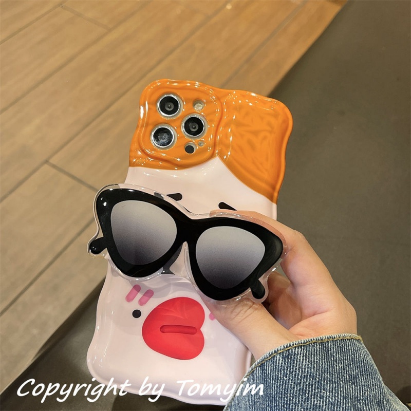 Ốp Điện Thoại Túi Khí Mềm Có Giá Đỡ Hình Biểu Tượng Cảm Xúc Cho iPhone 14 Pro Max 12 Pro Max 13promax 13 / 12 Pro X11 XR