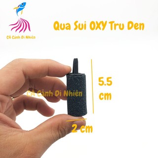 Cục sủi oxy hình trụ đen - đá sủi cực mịn cho hồ cá cảnh