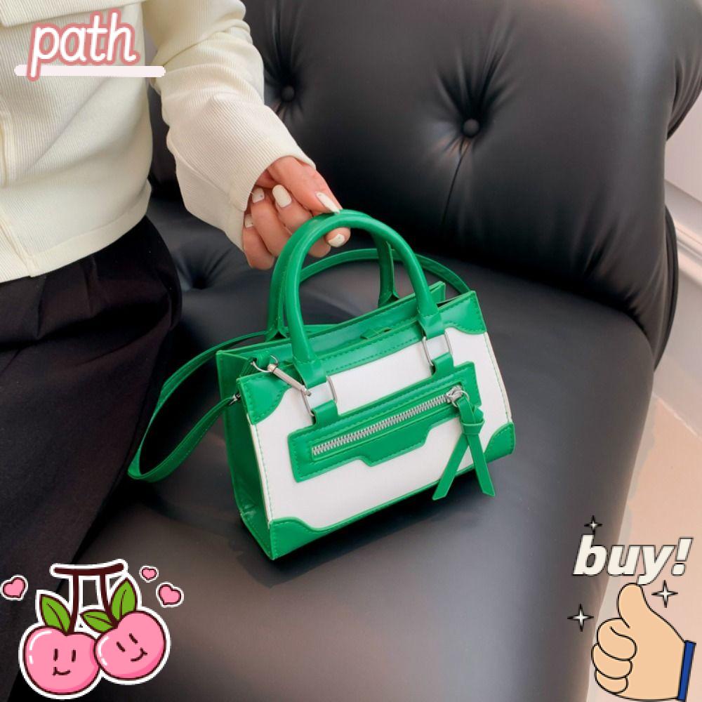 PATH Túi Đeo Vai / Kẹp Nách Mini Bằng Da Pu Có Khóa Kéo Cho Nữ